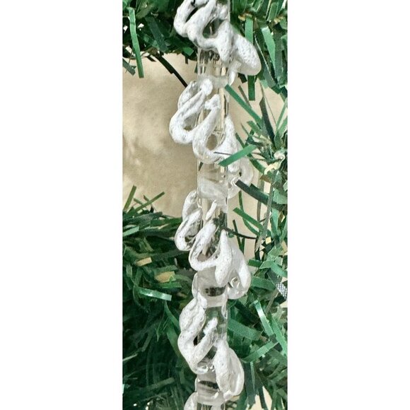 3 Blown Glass Glitter Icicle Teardrop Christmas Ornaments Sugar Mica 6” Vintage - Picture 3 of 7